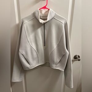 NWOT Mixed Fabric Pullover (Bone)